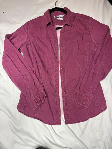 Columbia Maroon polo button up EUC Women's - M