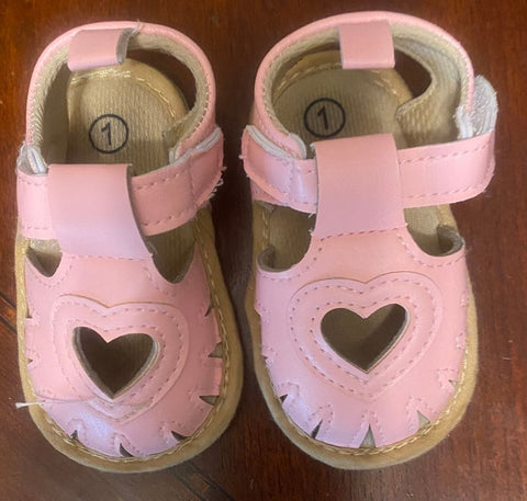 Unknown Pink heart sandals shoes 1 (Infant Shoe)