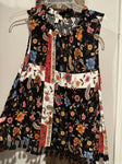 Black floral tank top  Women's - L