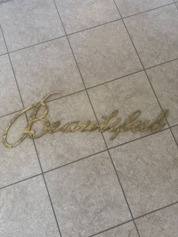 Ross Beautiful metal sign. 40 inches long Decor
