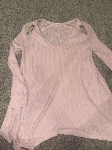 Altard State Pink waffle knit top Women's - S