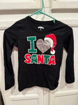 Holiday Time I love Santa size 7/8 7