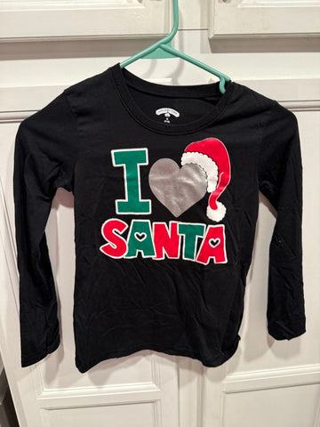 Holiday Time I love Santa size 7/8 7