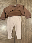 Shein Brown/cream pants 9/12mths 6-12 Months
