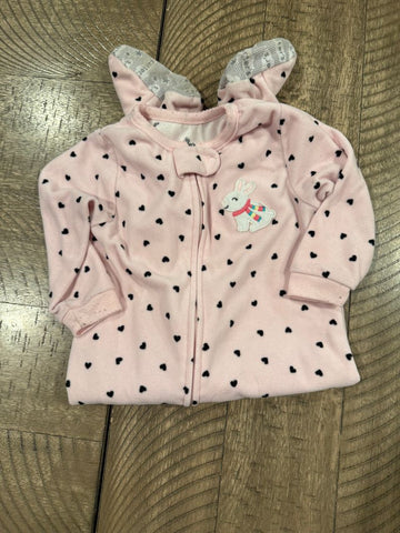 Carters Pink black hearts PJs 18 Months