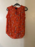 Jones and co Orange, white, teal tank Women's - M