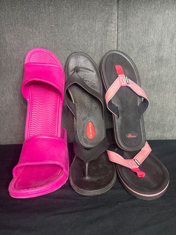 Variety 3set sandal lot - sz 7-8 - GUC 7-1/2 (Adult)