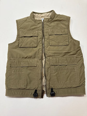 Gymboree Khaki zip up vest lined 6T/6X