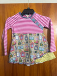 Matilda Jane Clock and Pink Striped Size 6 6T/6X