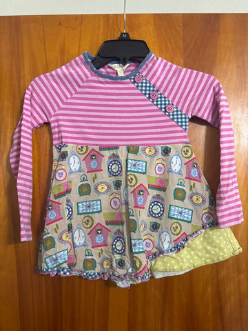 Matilda Jane Clock and Pink Striped Size 6 6T/6X