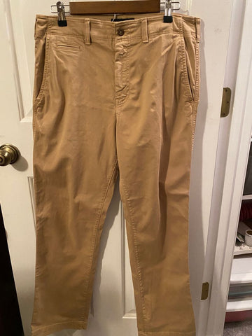 American Eagle 33 x 32 Dark Khaki Pants Extreme Flex 30-32