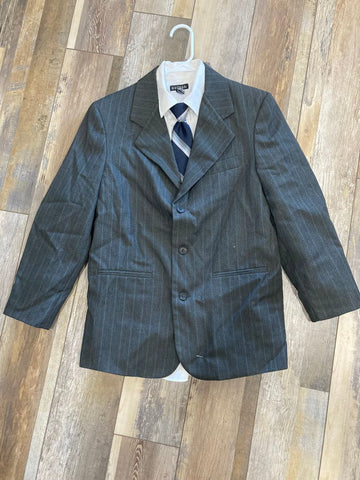 3 pc Arrow brand  - size 16 Gray jacket, white shirt & blue stripe tie 16