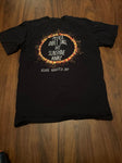 Vintage Eclipse Tshirt Solar Eclipse design on back, small state of Ky design on front Women's - S