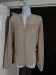 Forever 21 Tan button up long sleeve top Women's - M