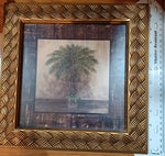 Kirklands Framed Palm Tree Picture about 11" x 11" Decor