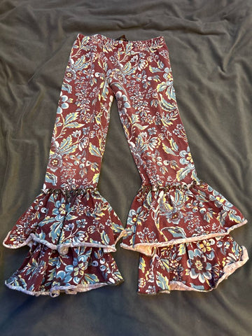 Mustard pie Ruffle pants, good condition 5T/5