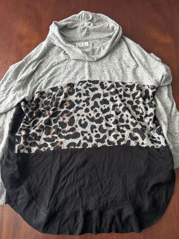 Maurices Tan black leopard sweater Women's - L