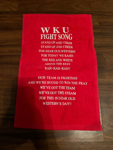 WKU WKU Fight Song Towel Decor