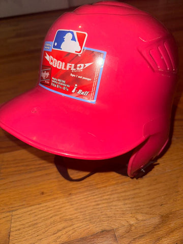 Rawlings Hot Pink T ball Cookflo batting helmet 6 1/4- 6 7/8 Helmet