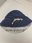 Mud pie bucket hat Reversible- denim/fishing lures fits Toddlers Hat