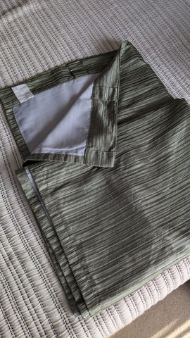 none olive green black out curtain SINGLE approx 84" Decor