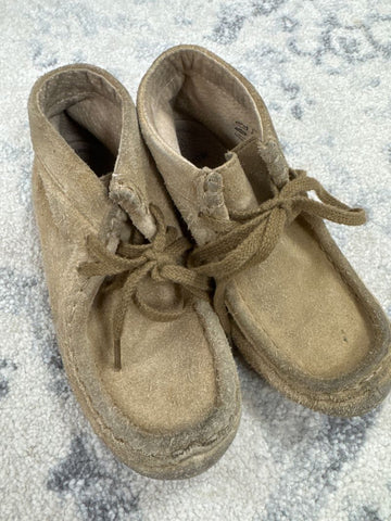 Footmates Tan suede lace up moccasins 13 (Lil' Kid)