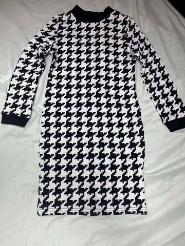 Shein Black and white fitted dress - EUC 6T/6X