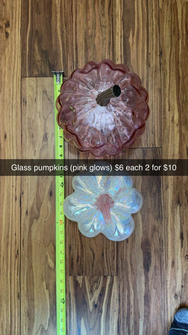 Glass pumpkins 2 2 glass pumpkins Holiday