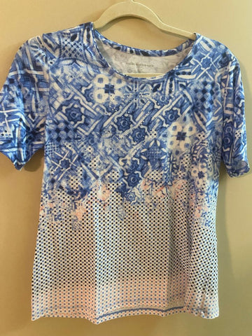 Allison Daley Womens short sleeve shirt, top petite Women's - S
