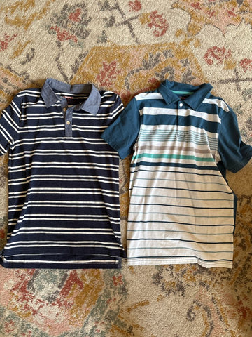 Cat and Jack 2 knit polos. Large 12/14 12