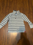 Tommy Hilfiger Grey and navy stripe, 1 quarter zip up pullover 6T/6X