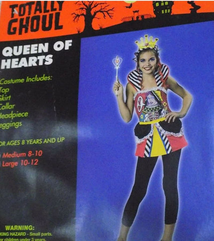 NEW Queen of Hearts Lrg Alice in Wonderland Halloween Costume 10