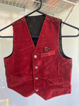 Boys Red VEST 4 silver buttons Size - 4T 4T/4