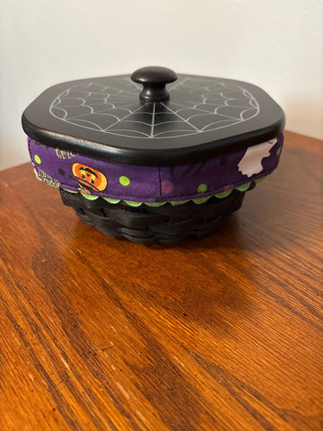Longaberger Black spider web basket Holiday