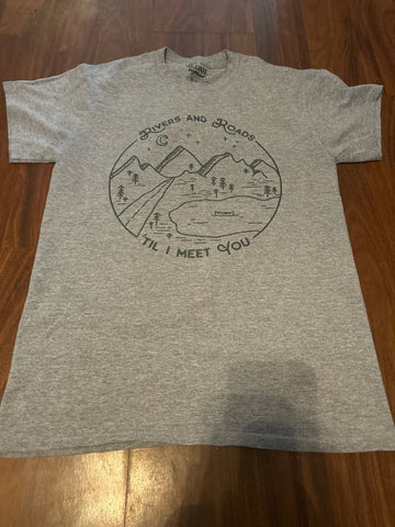 Screen Print Tshirt Rivers and Roads t-shirt Women's - S
