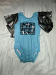 Unknown Teal  wild child, graphic onesie NWOT 2T