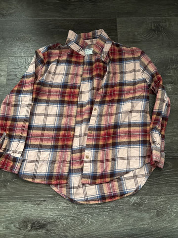 Old Navy Maroon and blue plaid 14