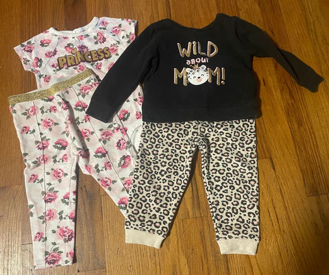 Garanimals Princess and Wild About Mom Outfits 18 Months