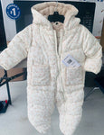 Jessica Simpson Size 6/9 months cream colored floral print snowsuit 6-12 Months