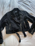 LulaRoe Black cropped moto jacket Women's XXL 18
