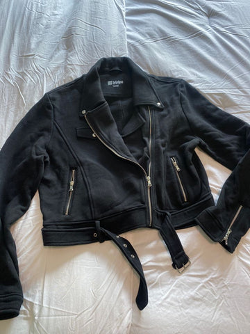 LulaRoe Black cropped moto jacket Women's XXL 18