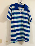Children place Blue teal white stripe polo nwot 10