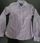 American Eagle Sz 0 Outfitters Purple White Stripe Favorite Shirt Women's - XS