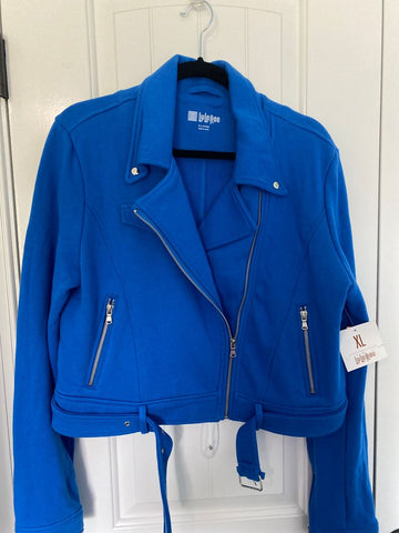 LulaRoe Cropped Blue Jacket Women's XL 16