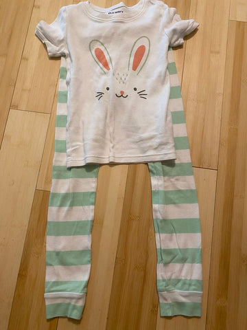 Old Navy Girls 2 pc pjs Bunny mint 6T/6X