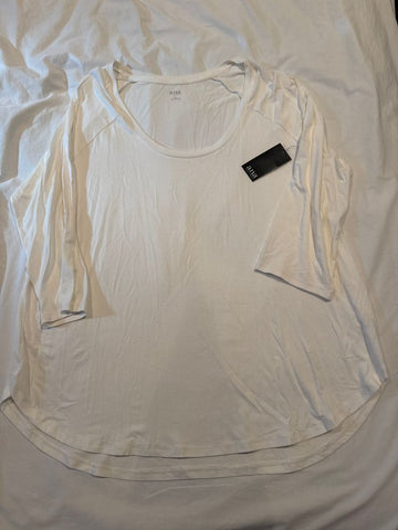 ANA White NWT 3/4 sleeve thin shirt Women's XL 16
