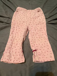 Disney Pink, tiny flower pattern corduroy pants 24 Months