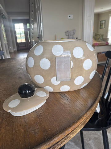 Happy Everything Cookie Jar, small chip on lid but still useable! Decor
