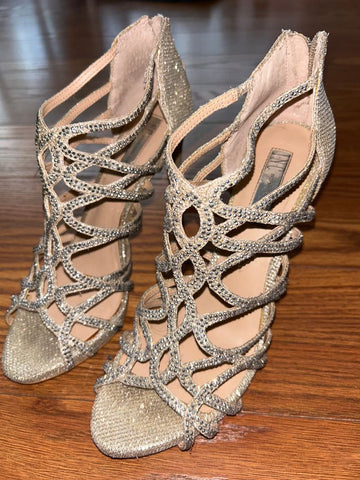 INC Gold rhinestone heels 9 (Adult)