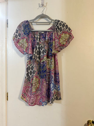 Spence Pink multi color blouse Women's - L